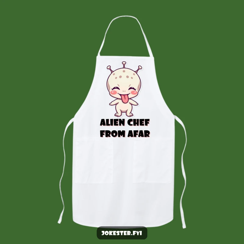 Funny Alien Tongue Apron: Cook with Extraterrestrial Fun