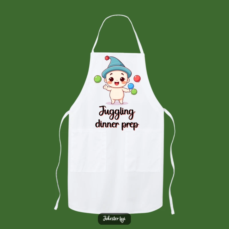 Funny Juggling Apron: Cook Up Smiles with a Cheerful Performer, Ideal Funny Gift!