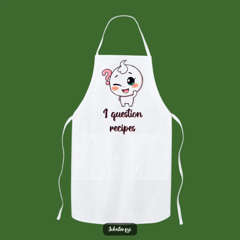 Funny Question Mark Tickler Apron: Cook Up Some Conundrums