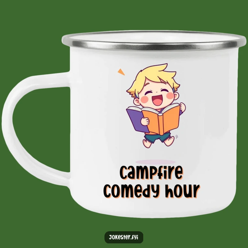 Funny Joke Book Camping Mug: Joyful Character for Your Adventures, The Ultimate Funny Gift!