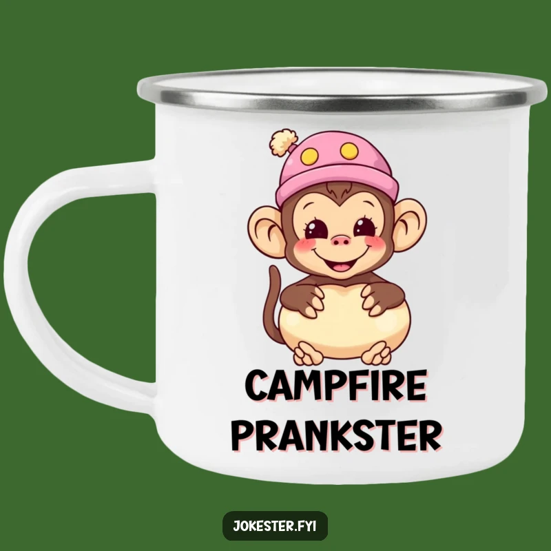 Funny Monkey Whoopee Cushion Camping Mug: Adventure Fuel with a Gag