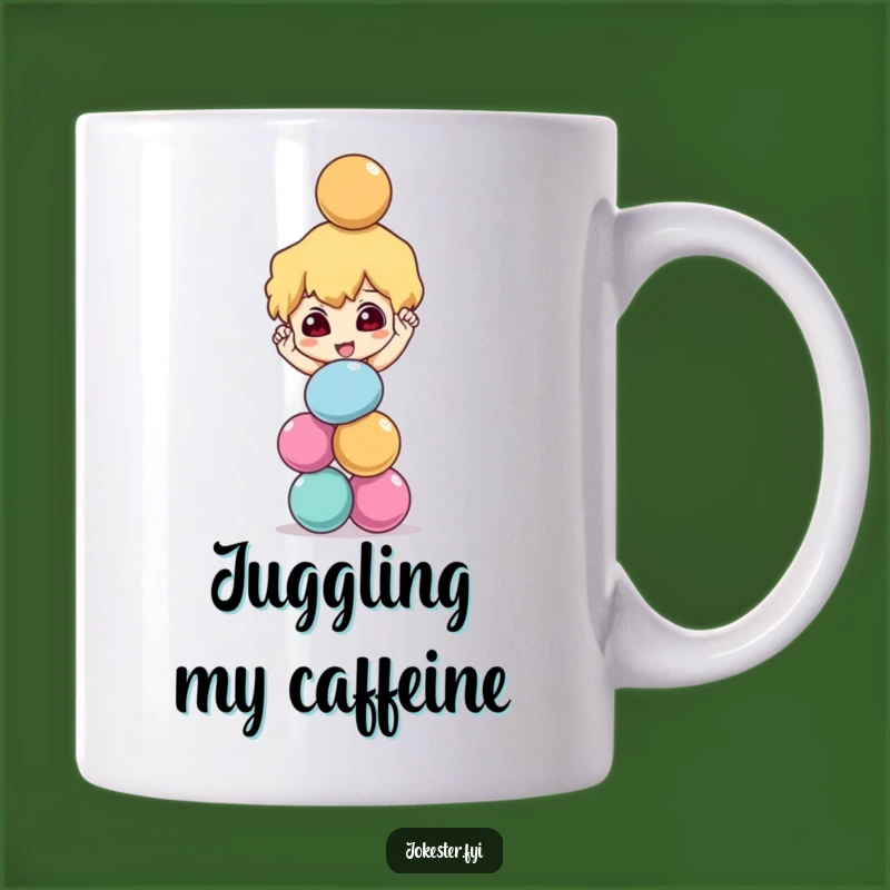 Funny Balancing Balls Mug - Mischievous Character Gift