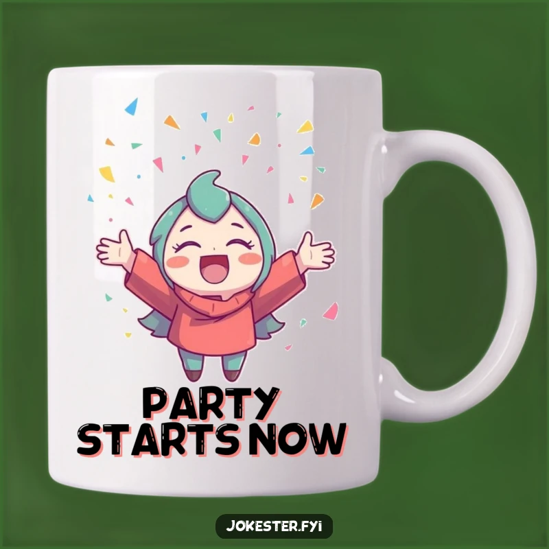 Funny Confetti Character Mug: Celebrate Life Funny Gift!