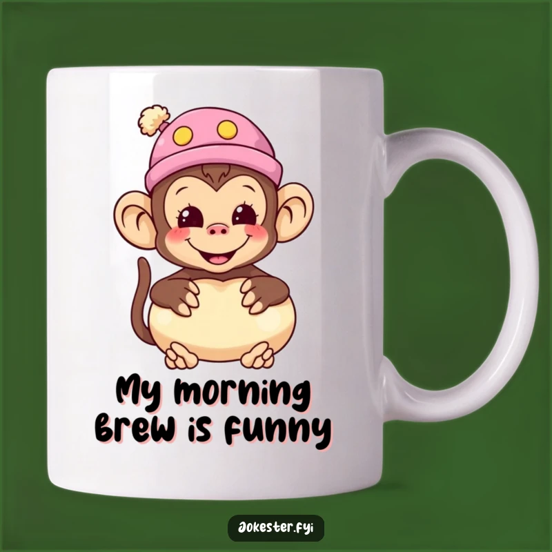 Funny Monkey Whoopee Cushion Mug: Silly Hat Humor for Playful Mornings