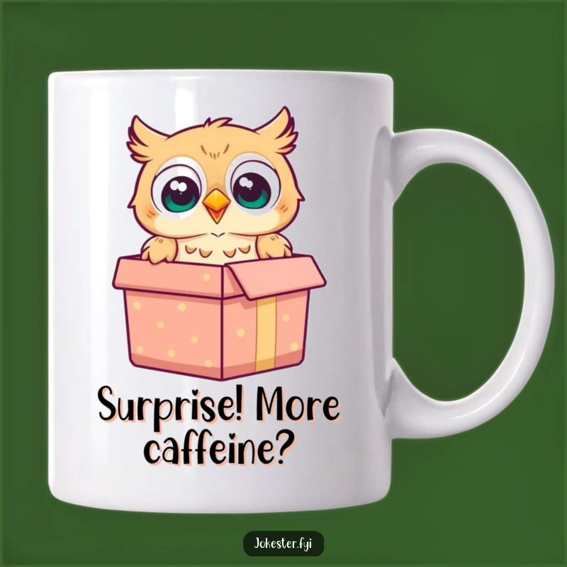 Funny Owl Surprise Gift Box Mug: Hilarious Present for Wise Jokers