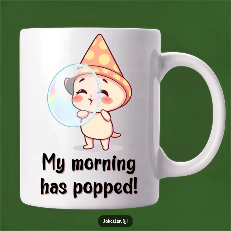 Funny Giggling Bubble Character Cone Hat Mug - The Perfect Hilarious Gift!