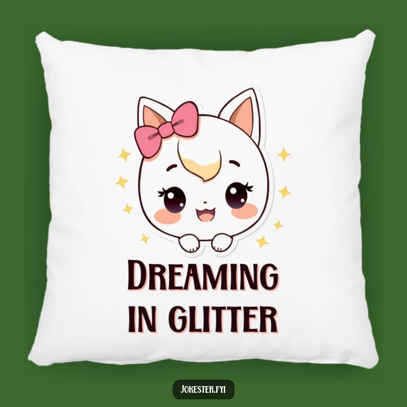Funny Sparkle Happy Pillow: Cozy Joy for Your Sofa