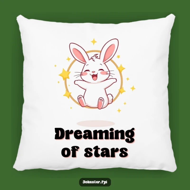 Funny Giggling Rabbit Star Hoop Pillow: Comfy Support for Dreamy Nights