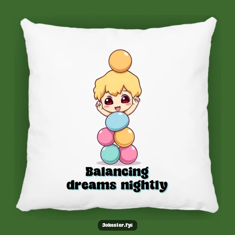 Funny Balancing Balls Pillow - Mischievous Character Comfort Gift