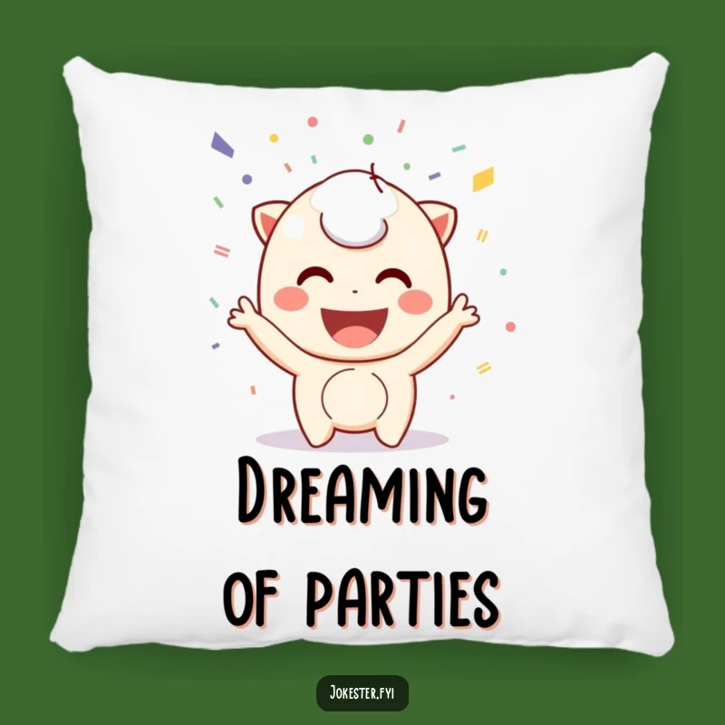 Funny Confetti Pillow: Playful Character Cozy Celebration, Hilarious Decor Gift!