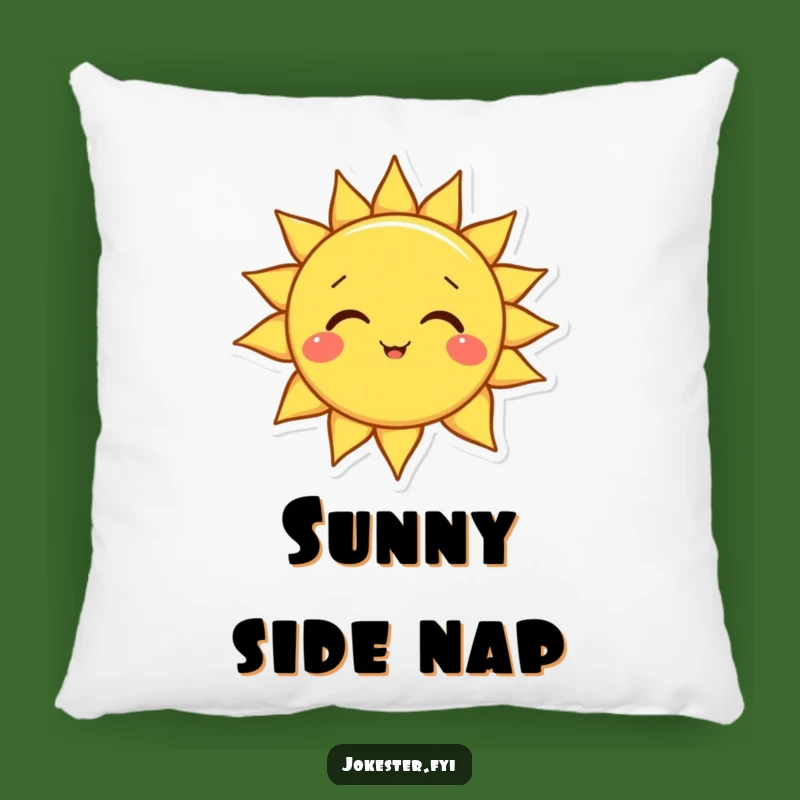 Funny Sun Pillow: Cozy Smiles with this Playful Character