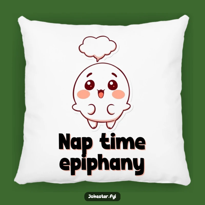 Funny Surprised Thought Pillow: Happy Character Comfort, Hilarious Decor Gift!