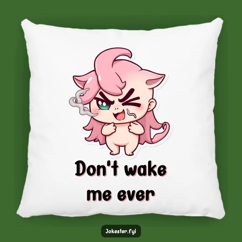 Funny Winking Smoke Mage Pillow: Cozy Mystery for Your Sofa