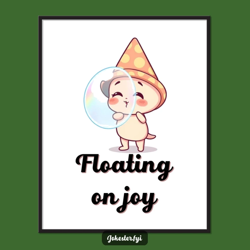 Funny Giggling Bubble Character Digital Art - Instant Hilarious Decor for Your Walls!