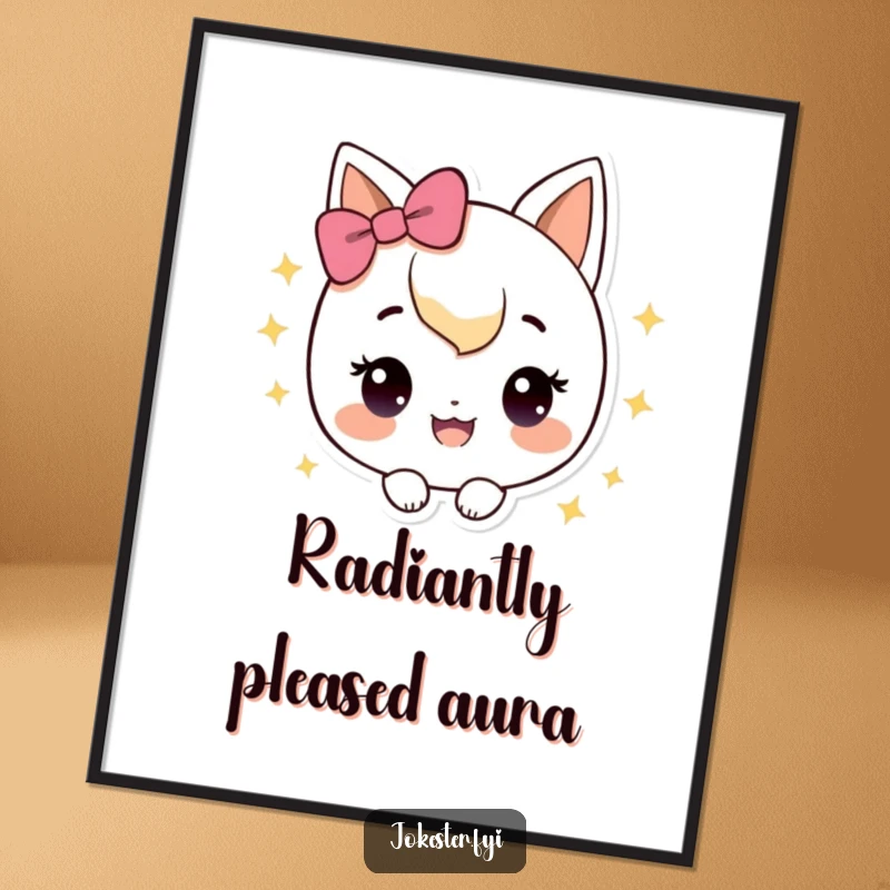 Funny Sparkle Happy Digital Art Print, joyful character, instant download, perfect for whimsical decor.