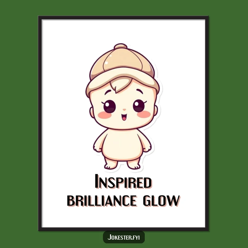 Funny Thinking Cap Digital Print: Instant Clever Decor, Perfect Gift