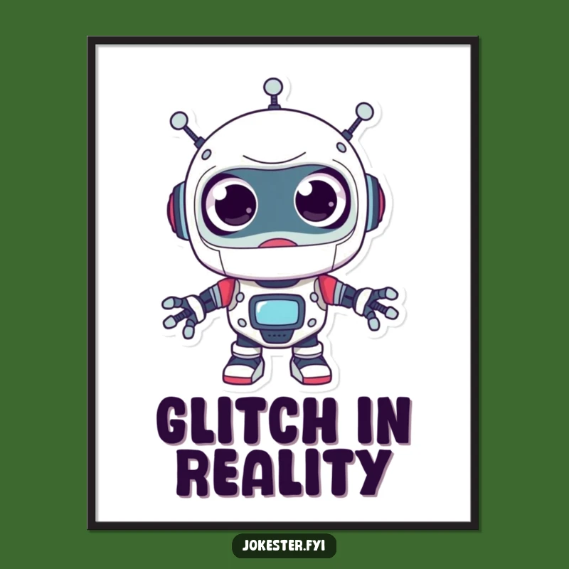 Funny Robot Digital Art - Googly Eyed Surprise Printable Funny Gift