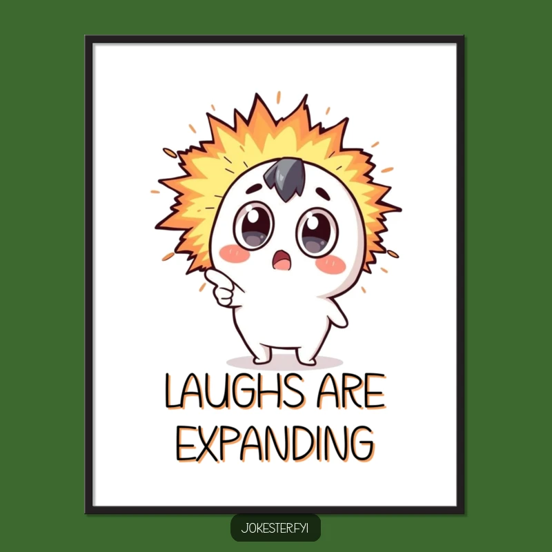 Instant Download Funny Kawaii Explosion Humor Art - Hilarious Wall Decor