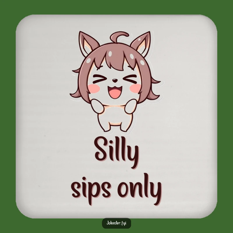 Funny Cross-Eyed Joyful Coaster - Goofy Character Drink Gift