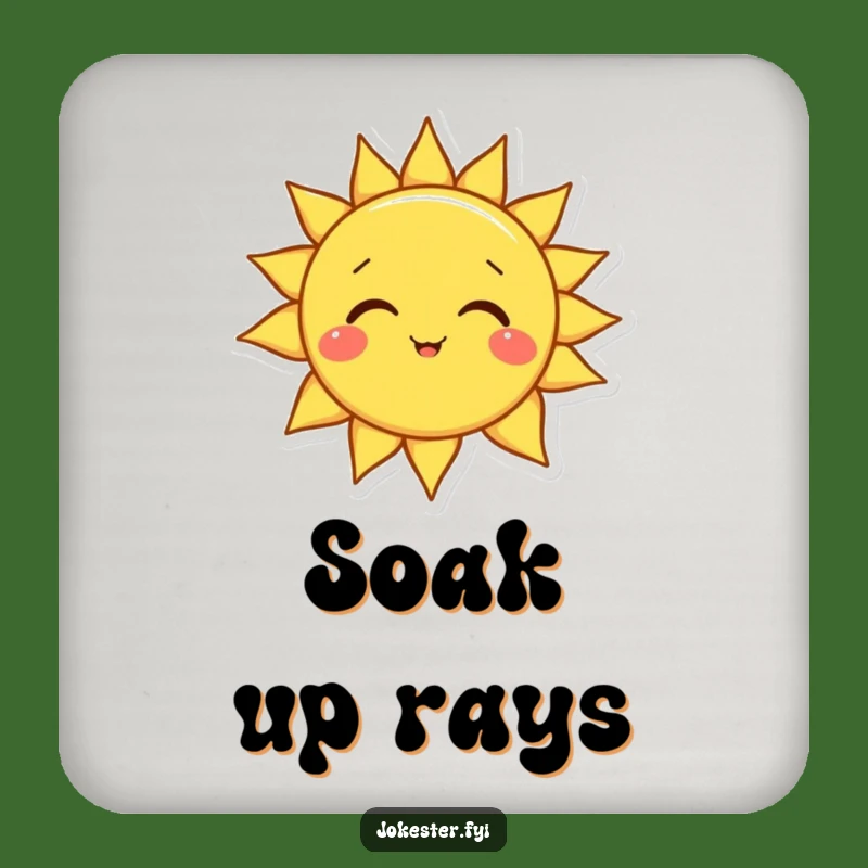 Funny Sun Coaster: Protect Surfaces with Smiling Sunshine