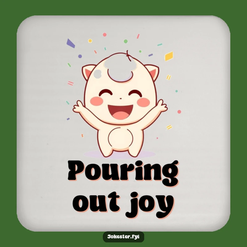 Funny Confetti Coaster: Playful Table Celebration, Hilarious Bar Gift!