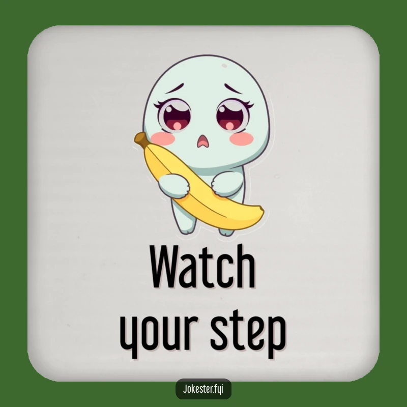 Funny Banana Peel Slip Coaster: Protect Surfaces with Humor