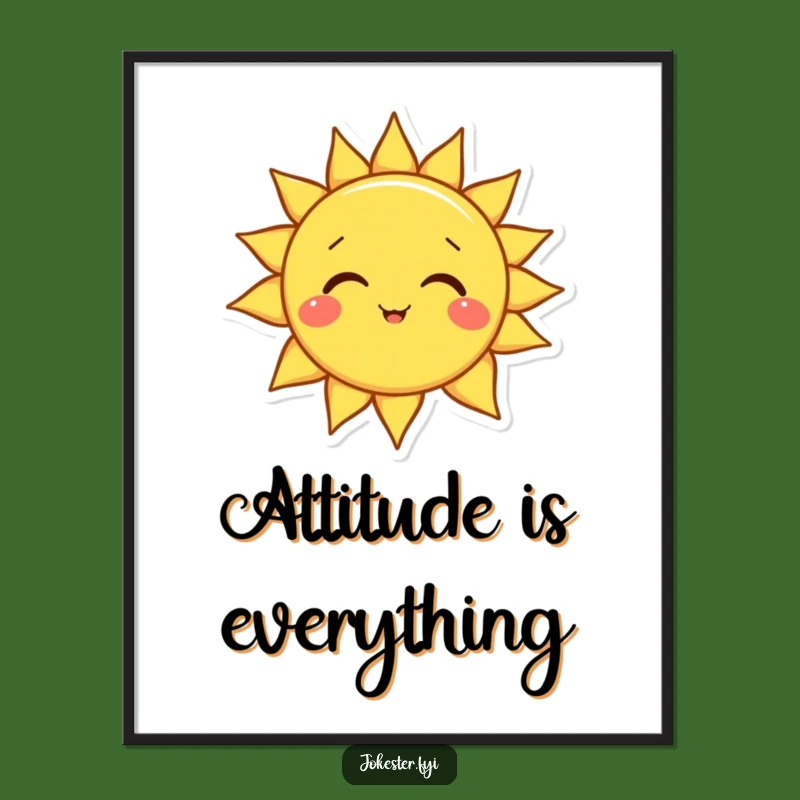 Funny Sun Poster: Playful Smiling Art for a Bright Space