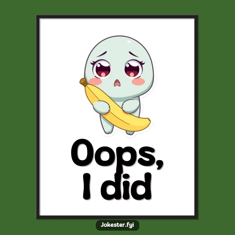 Funny Banana Peel Slip Poster: Decorate with Slapstick