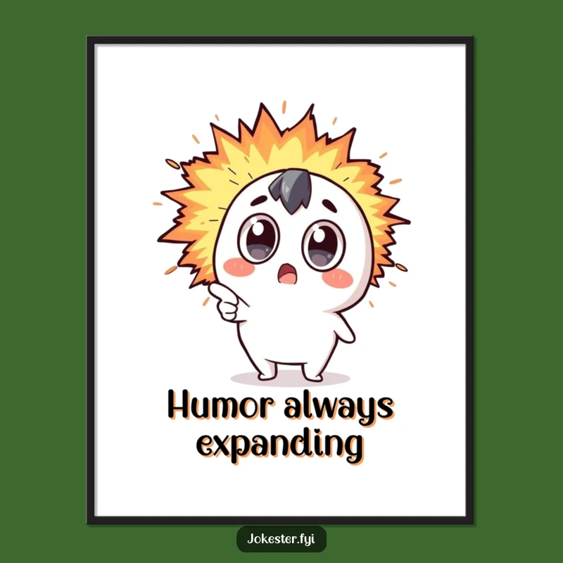 Funny Kawaii Explosion Humor Poster - Decorate with Delightful Surprise