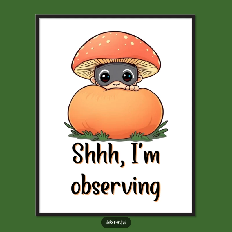 Funny Curious Masked Character Poster - Decorate with Whimsical Mystery!