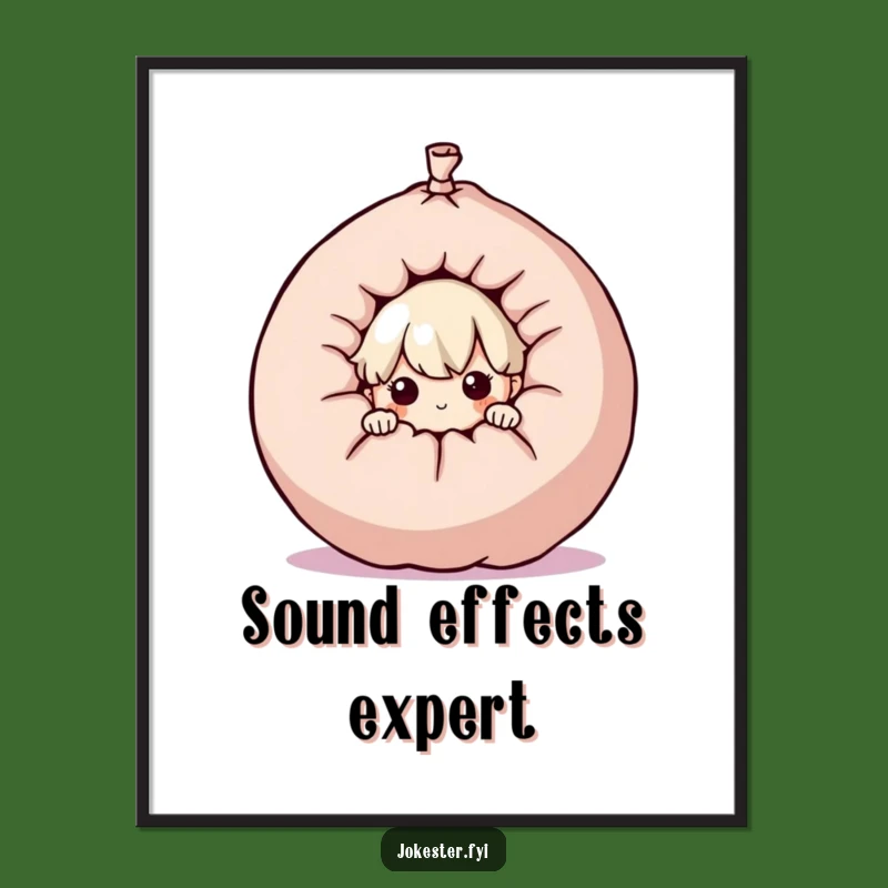 Funny Whoopee Cushion Poster - Curious Character Wall Art Gift