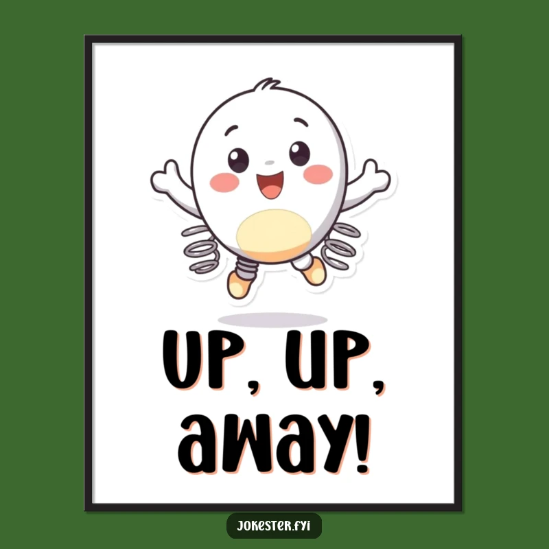 Funny Spring Feet Bouncing Poster: Decorate with Delight