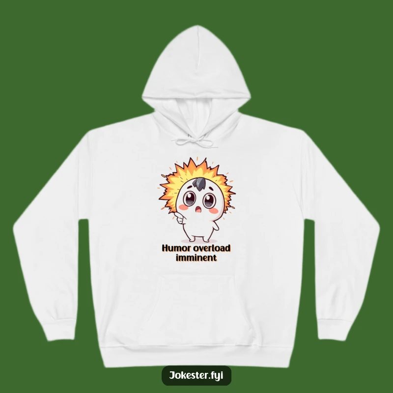 Cozy Funny Kawaii Explosion Humor Hoodie - React to the Fun