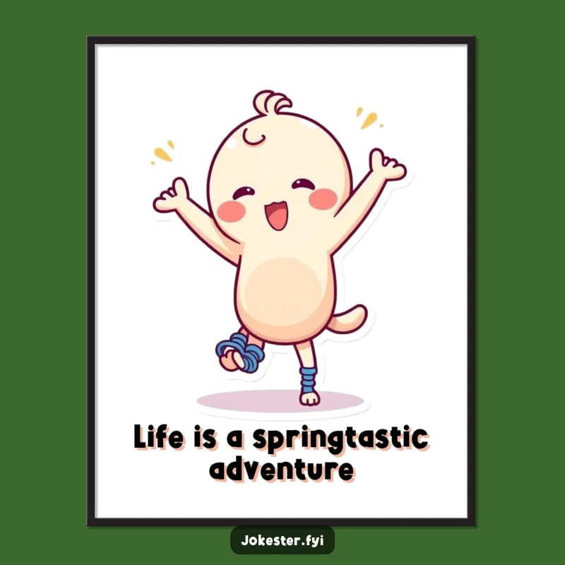 Free Printable Wall Art: Silly Spring Dance Character, Funny Downloadable Art for Laughs
