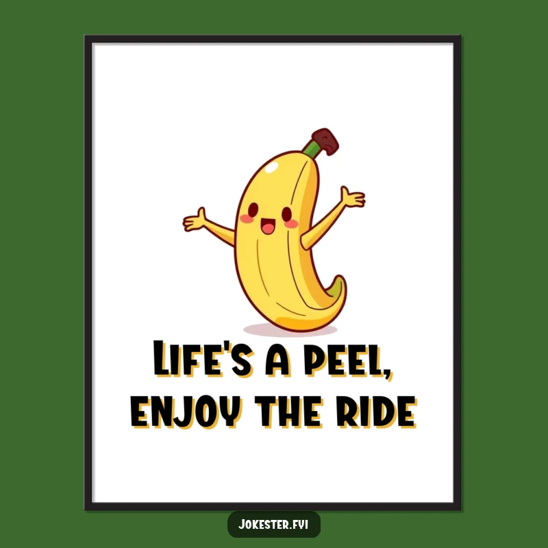 Funny Free Printable Wall Art: Banana Slip Mishap - Hilarious Downloadable Decor