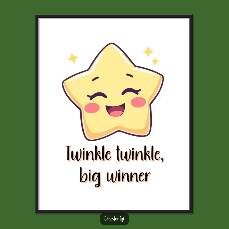 Free Printable Wall Art: Winking Star Decor, Playful Twinkle, Cosmic Downloadable!