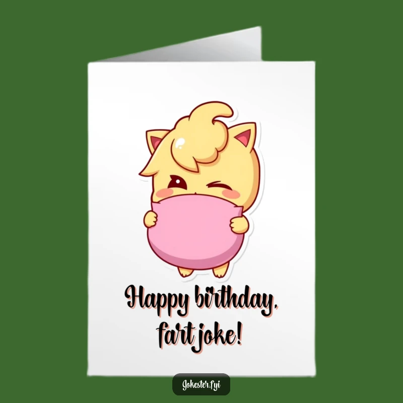 Free Printable Birthday Card: Mischievous Whoopee Cushion for a Guffaw!