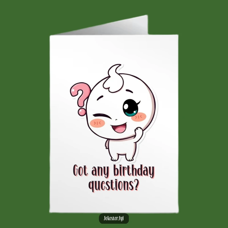 Free Printable Tickle Question Mark Birthday Card - Quirky Funny Downloadable Gift