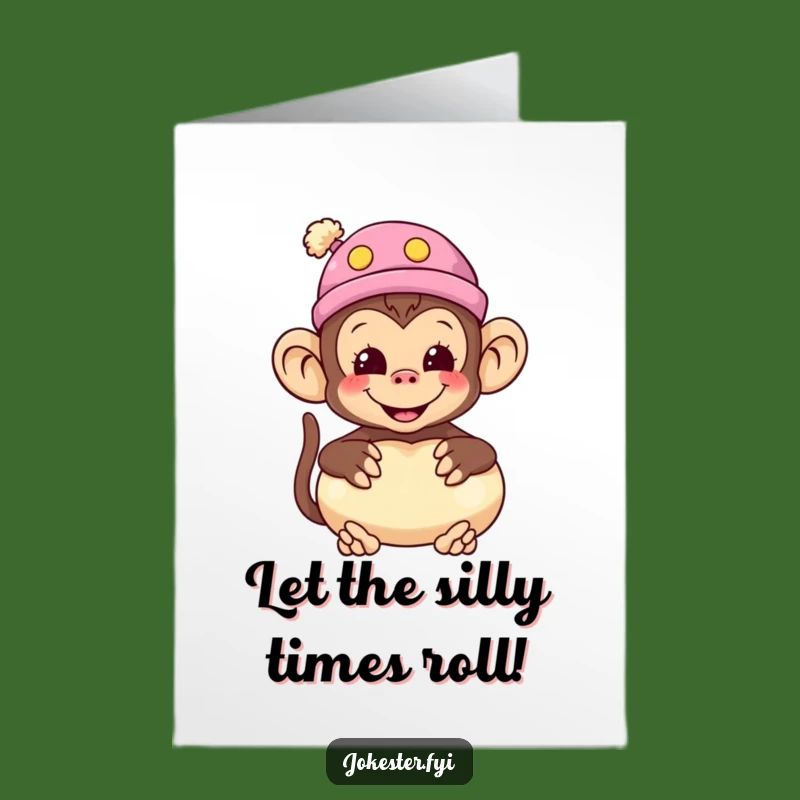 Free Printable Birthday Card: Monkey with Whoopee Cushion Funny Gift Downloadable for Ultimate Celebration