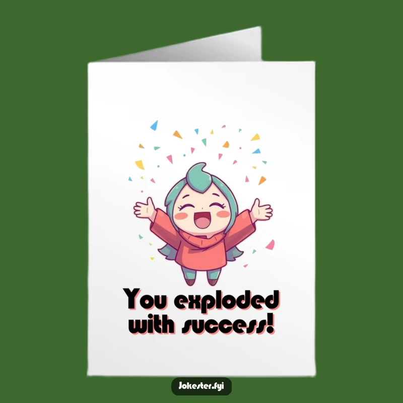 Free Printable Congrats Card: Confetti Character Blast, Unique Downloadable Gift