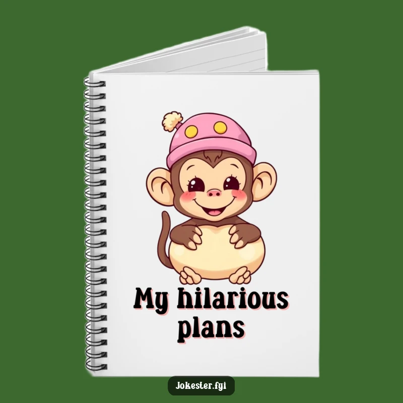 Funny Monkey Silly Hat Notebook: Jot Down Your Funniest Ideas