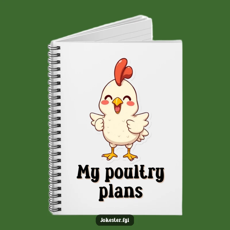 Funny Rubber Chicken Squawking Notebook - Jot Down Your Hilarious Ideas!
