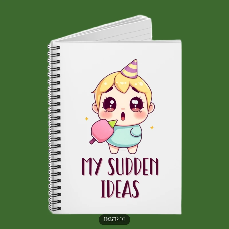 Funny Surprised Party Popper Notebook: Jot Down Reactions, Perfect Funny Gift!