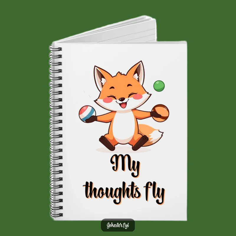 Funny Fox Juggling Notebook: Jot Down Jokes in Style, Perfect Funny Gift