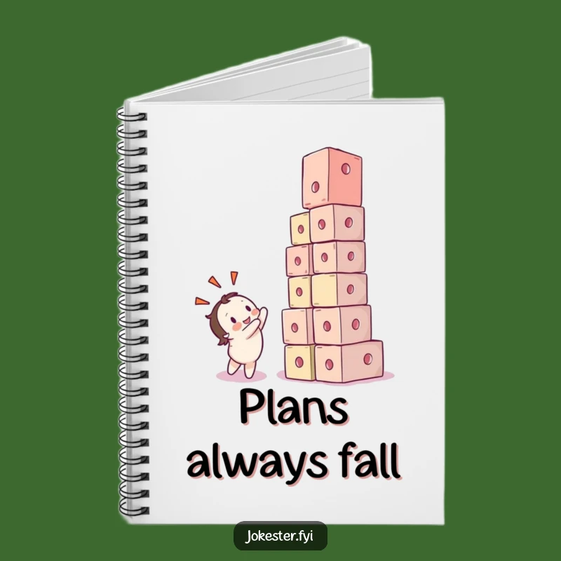 Funny Collapsing Cubes Notebook - Capture Your Thoughts in Hilarious Style!
