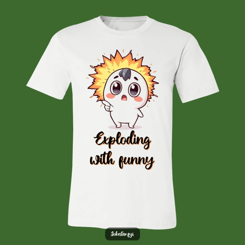 Funny Kawaii Explosion Humor T-Shirt - Express Your Surprise and Laughter
