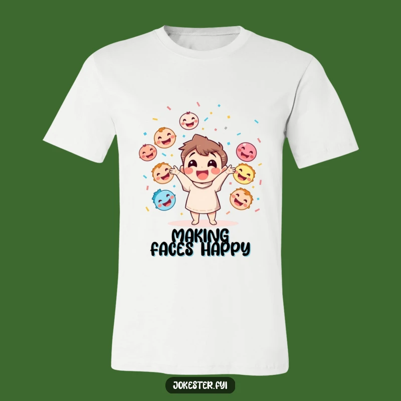 Funny Juggling Faces T-Shirt: Wear Your Happiness and Humor Out Loud