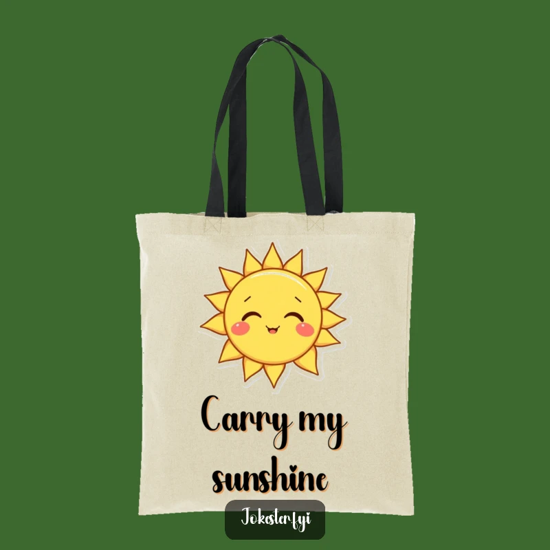Funny Sun Tote Bag: Carry Sunshine with this Playful Character