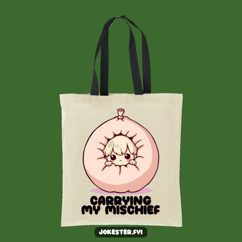 Funny Whoopee Cushion Tote Bag - Curious Character Eco Gift