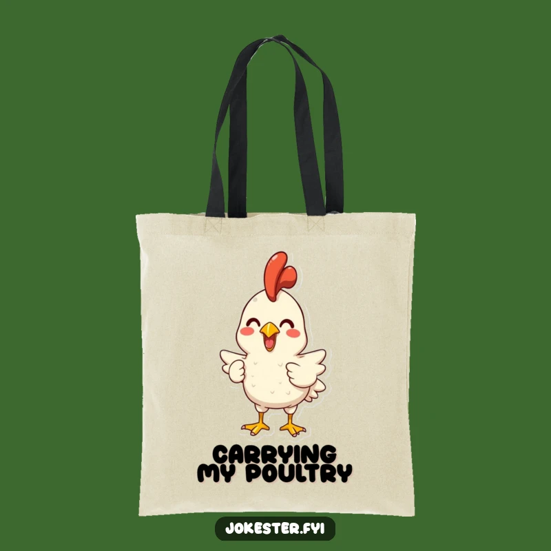 Funny Rubber Chicken Squawking Tote Bag - Carry Your Laughter Everywhere!